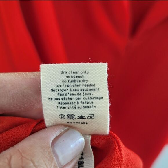 L'agence lightweight red crepe halter dress - Picture 3 of 10